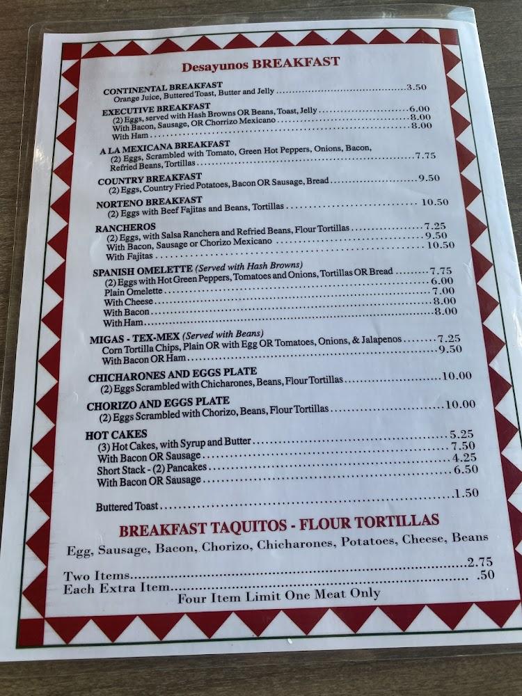 El Patio Restaurant Menu image 2